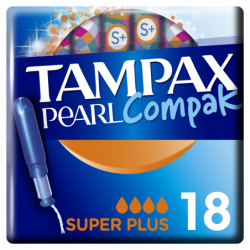 8x18 Tampons Tampax Pearl Compak Super Plus