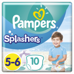 PACK Pampers Splashers Taille 5-6, x10
