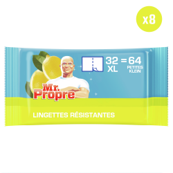 8x32 Lingettes De Nettoyage Citron Mr. Propre