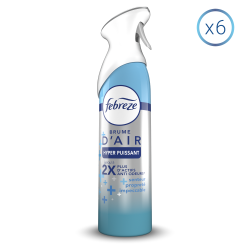 6 Aérosols Hyper Puissants Senteur Propre, Désodorisant Febreze, 300ml